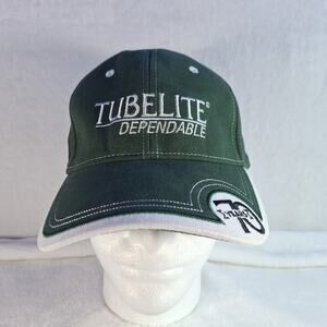 Tubelite Dependable 70 Years Green Hat Cap Adjustable Leather Strapback